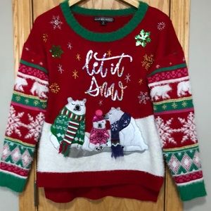 NWOT Let it Snow Christmas Sweater - Sz M
